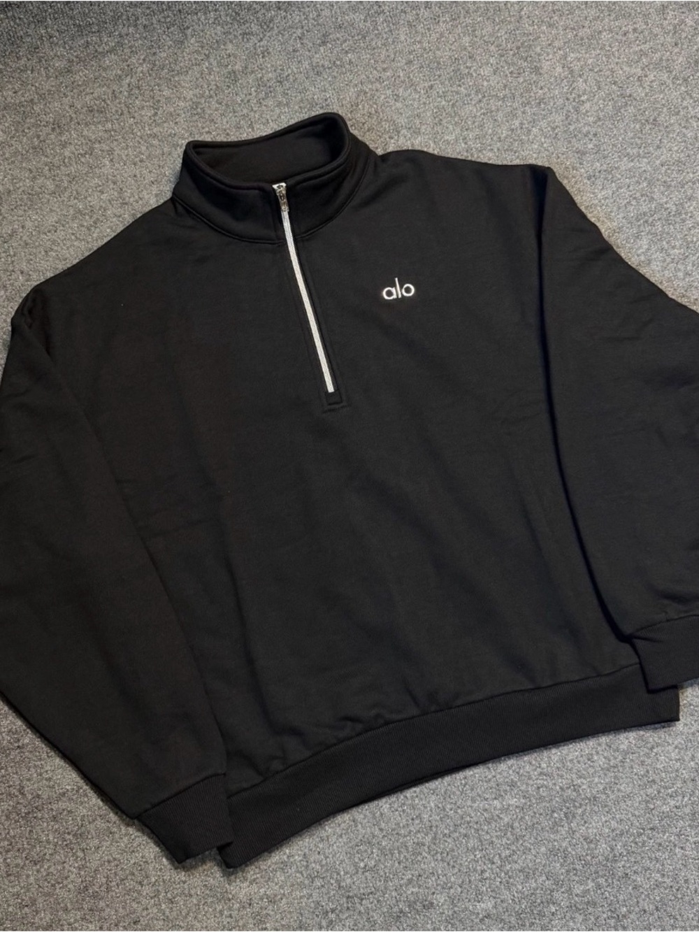 ALO Yoga Accodale Unisex Quarter Zip Full Zip Fleece Pullover - Picture 3 of 7